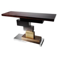 Stratos, Console with Natural Macassar Top, a Design from Gas Studio