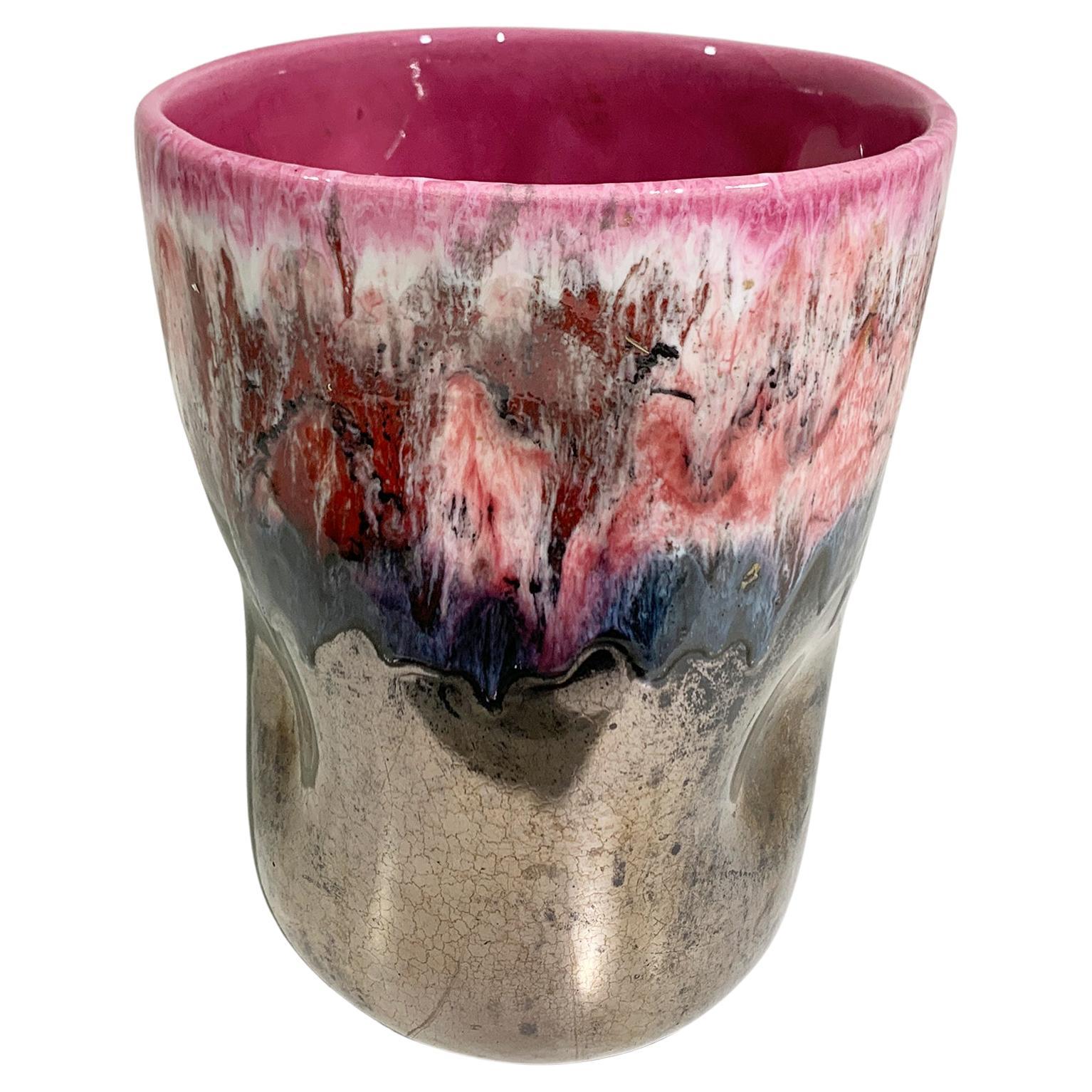 Mid-20th Century Glazed Ceramic Vase, France, Circa 1950's For Sale
