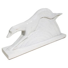 Charles Lemanceau, Escultura de galgo corriendo, 1930