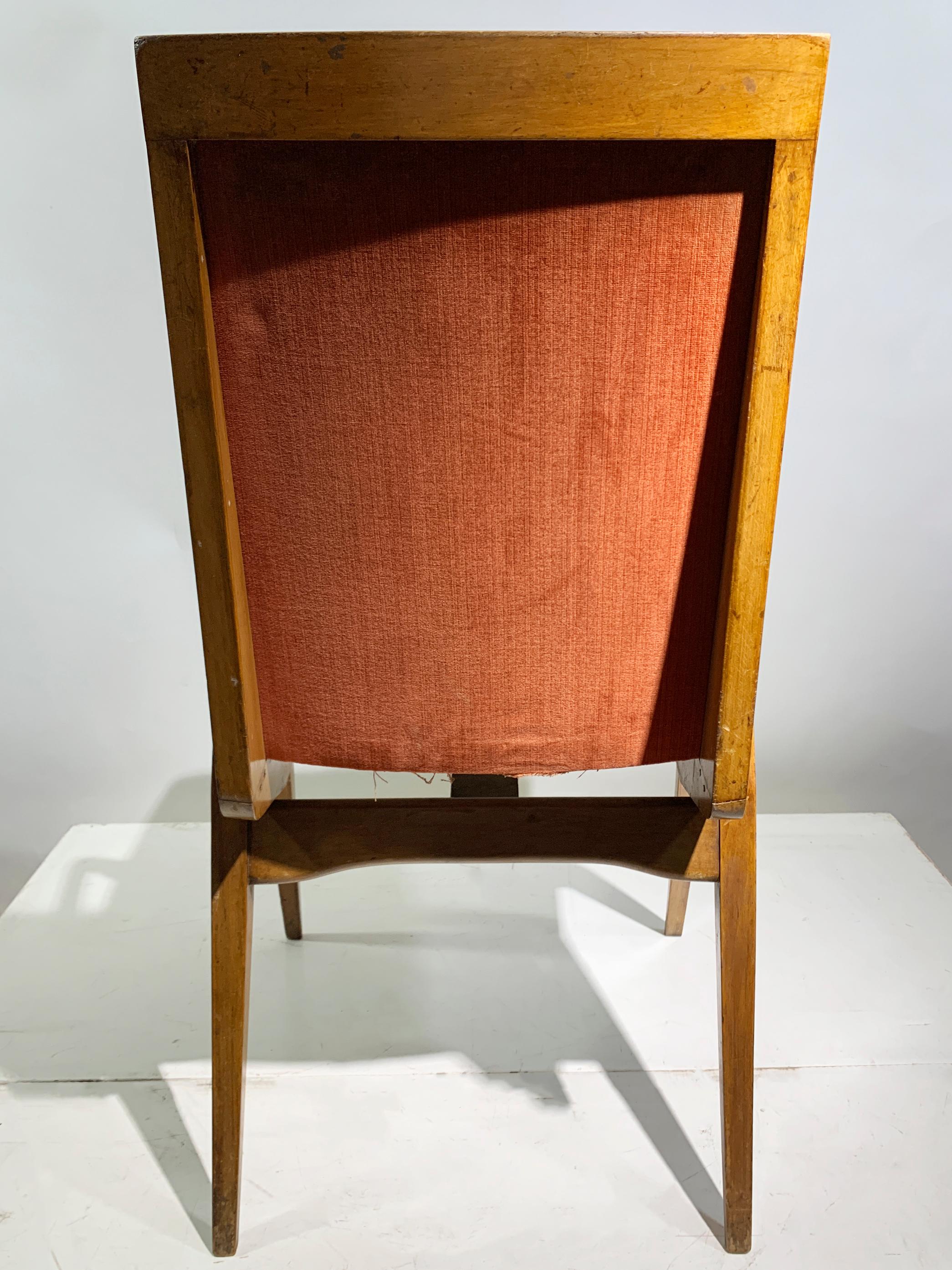 Maurice Pré Juego de 4 Sillas de Comedor Modernas de Mediano Siglo COM, Francia, Años 50 en venta 8