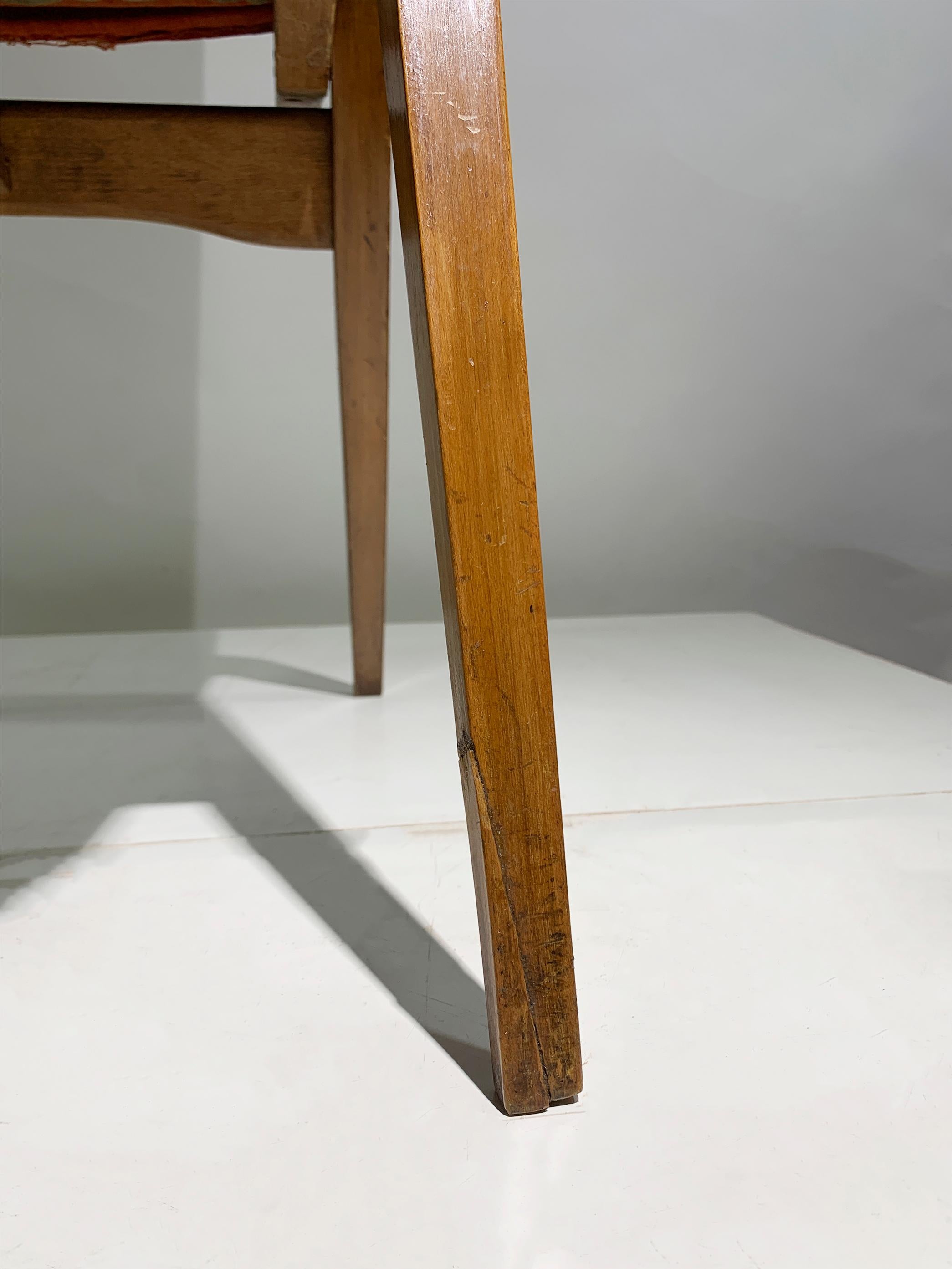 Maurice Pré Juego de 4 Sillas de Comedor Modernas de Mediano Siglo COM, Francia, Años 50 en venta 13