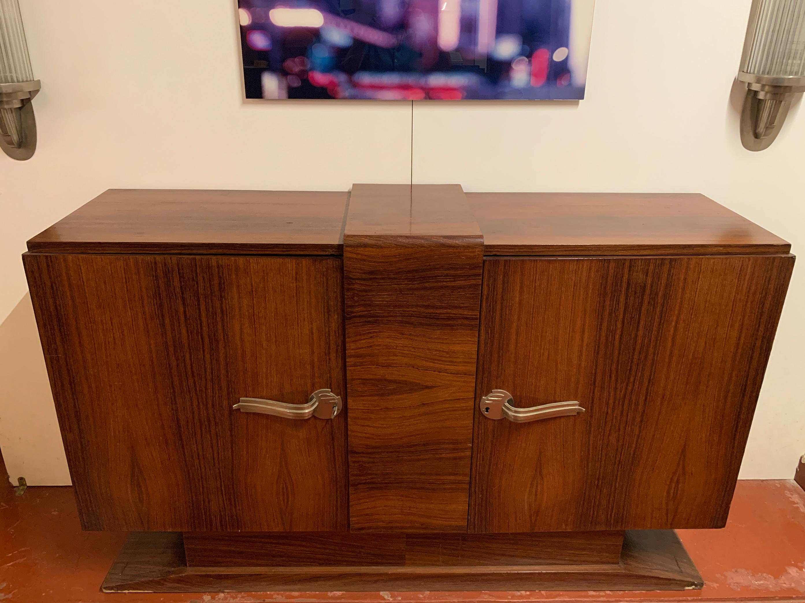 Francese Credenza Art Deco francese in ebano Macassar, CIRCA 1930 in vendita