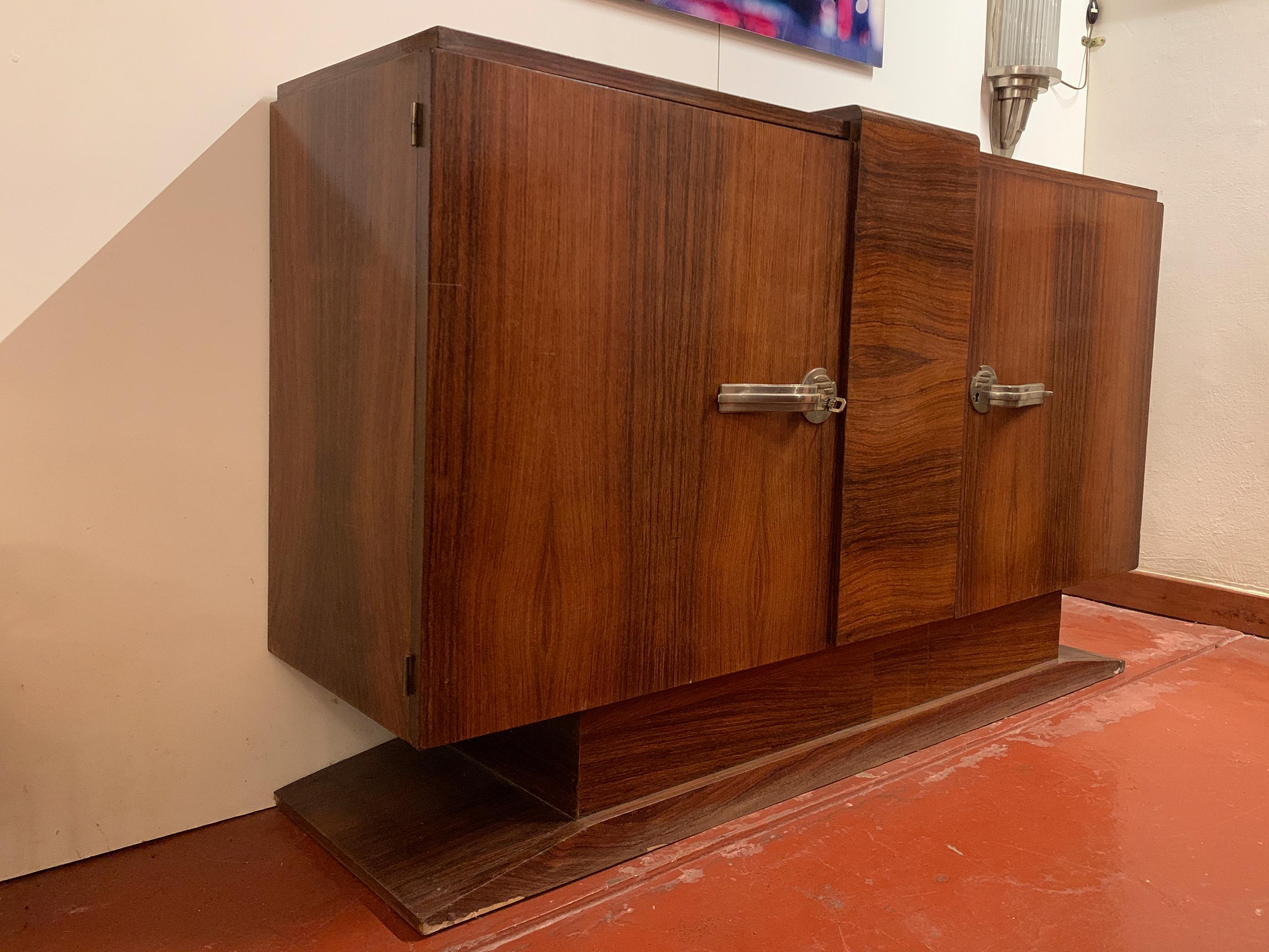 Art Déco Credenza Art Deco francese in ebano Macassar, CIRCA 1930 in vendita