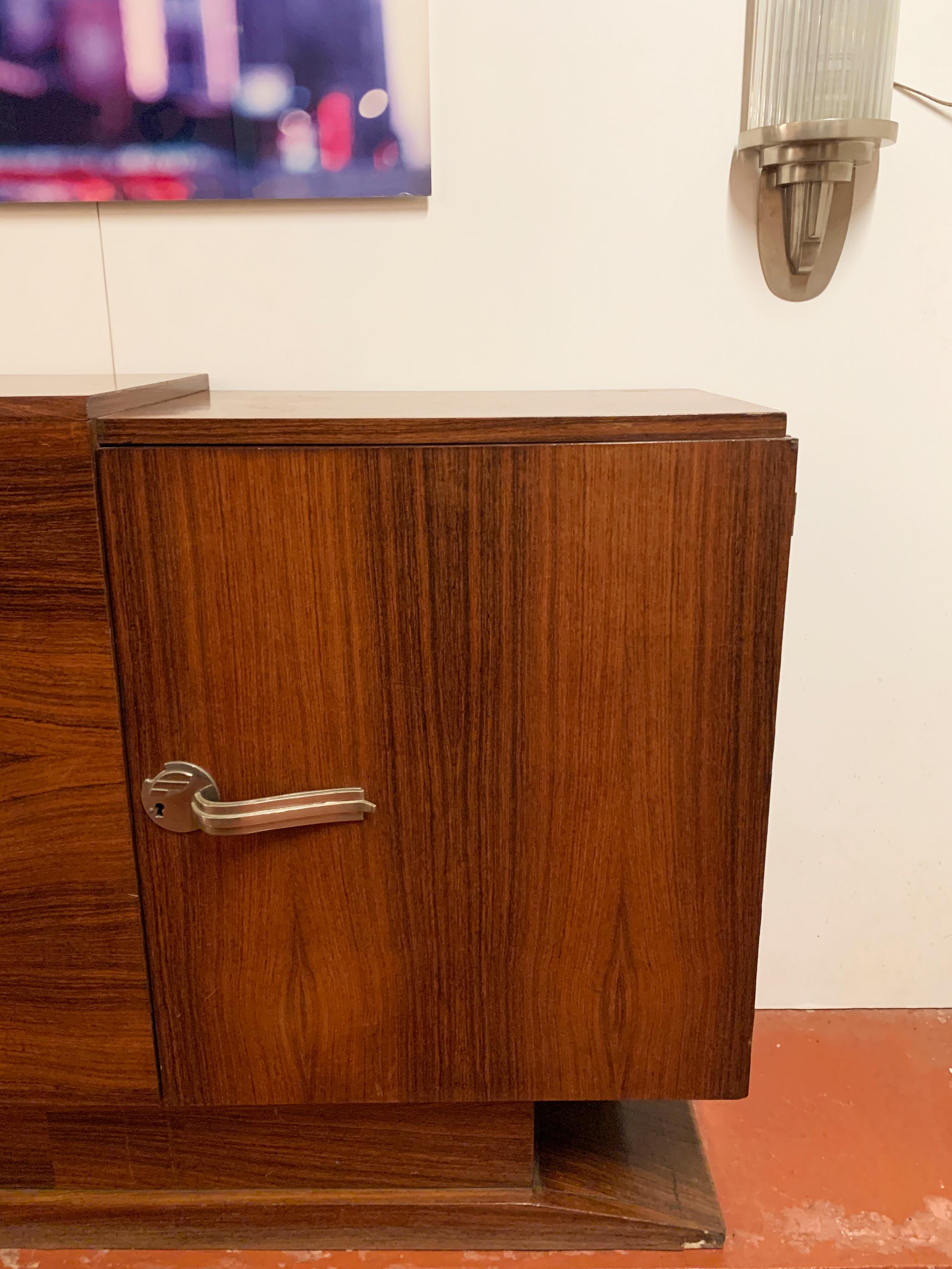 Credenza Art Deco francese in ebano Macassar, CIRCA 1930 in vendita 7