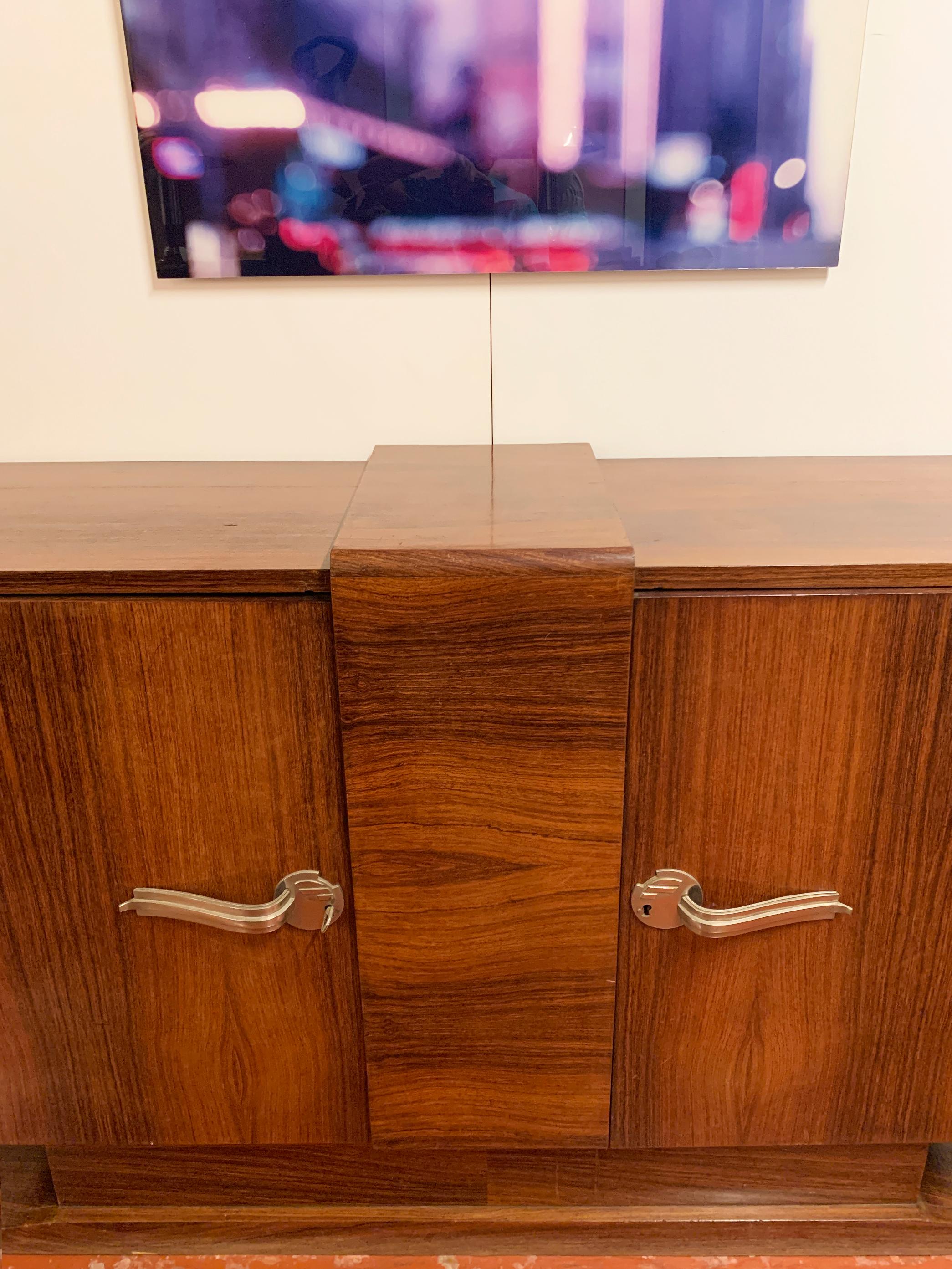 Credenza Art Deco francese in ebano Macassar, CIRCA 1930 in vendita 8