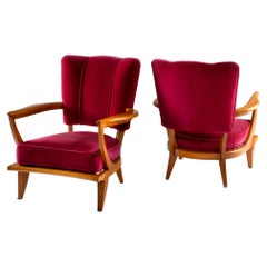 Pair of Armchairs Attributed to Paolo Buffa Italian Design, 1950