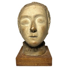 Serenely Peaceful, Clay Head Study of a Young Elizabethan Woman