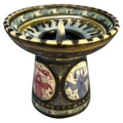 Andre L'Helguen, Keraluc, Quimper, Ceramic French Candle Holder