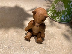 1950s Oak Wood Teddy Bear Designed by Kay Bojesen