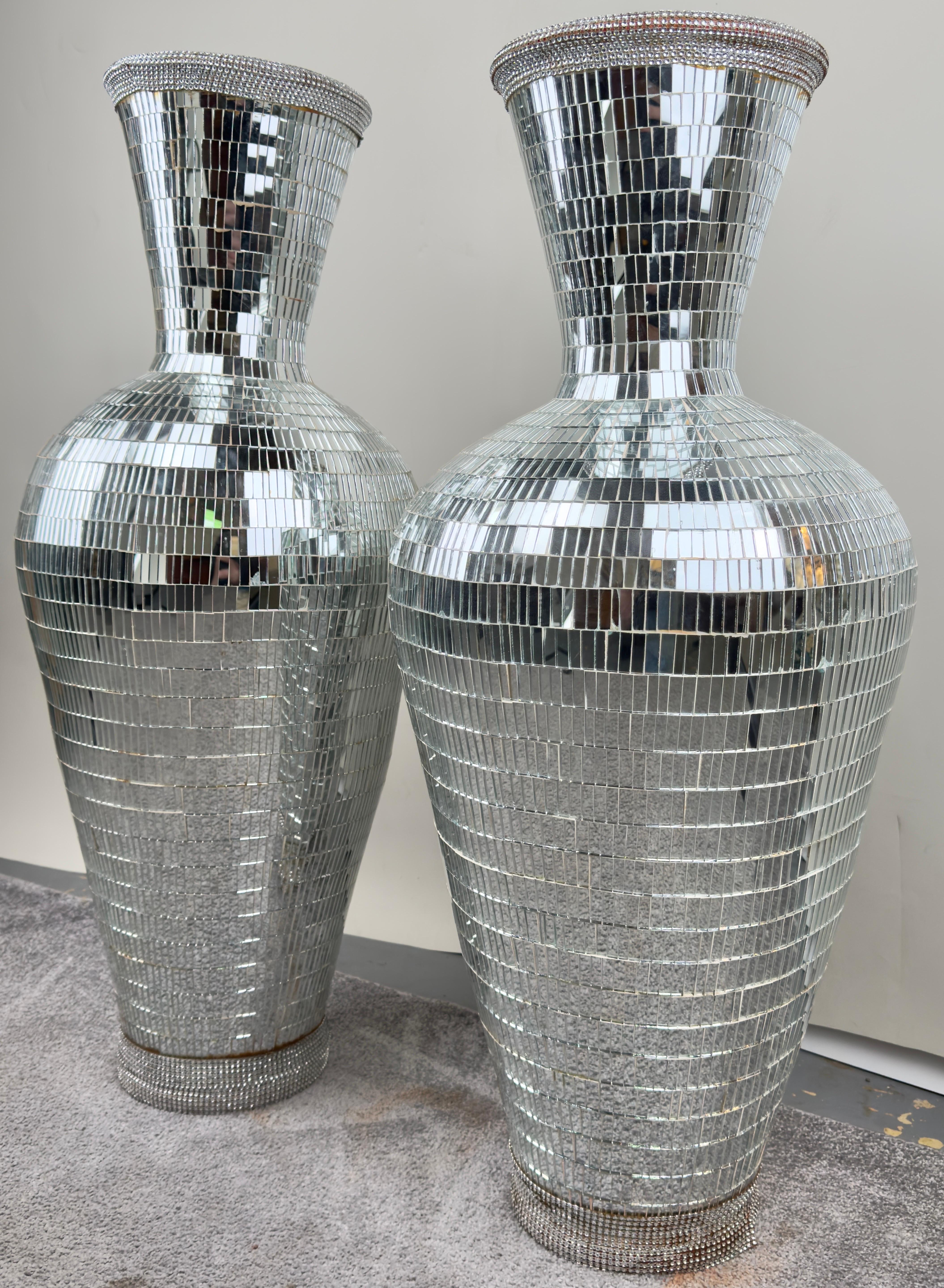 mosaic mirrored vase
