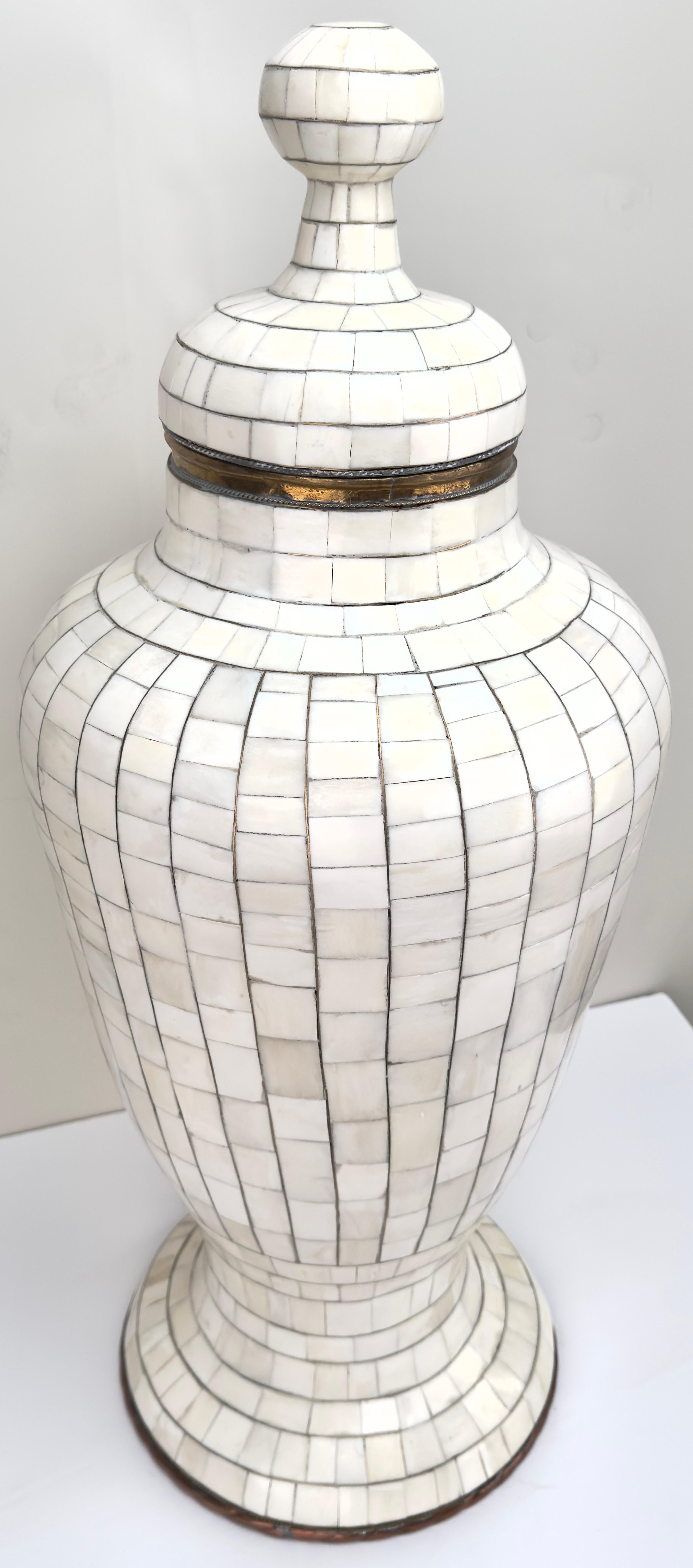 bone inlay vase