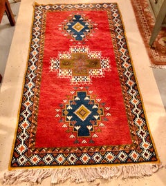Vintage Tribal Moroccan Red Rug or Carpet