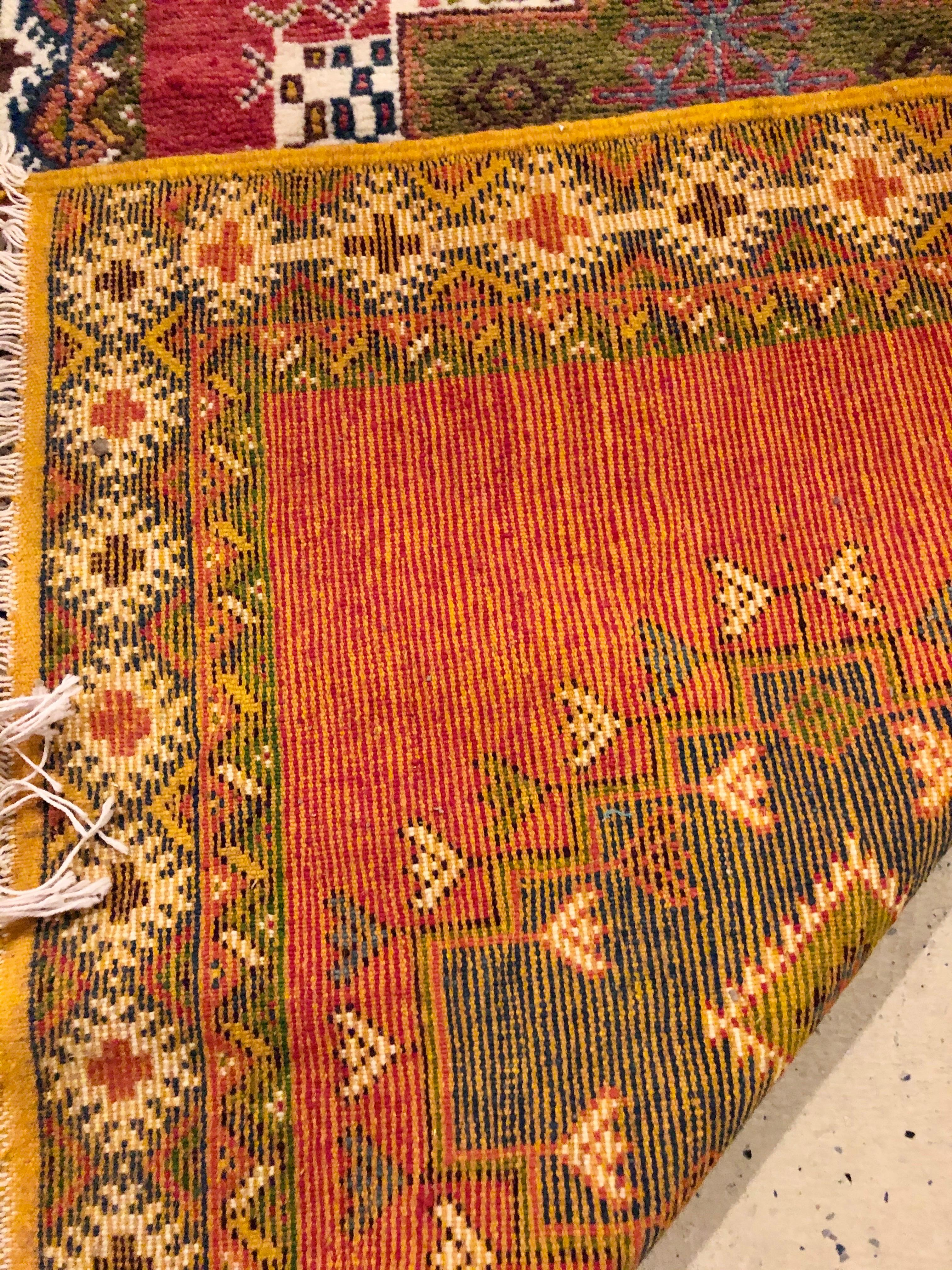 Vintage Tribal Moroccan Red Rug or Carpet  For Sale 5