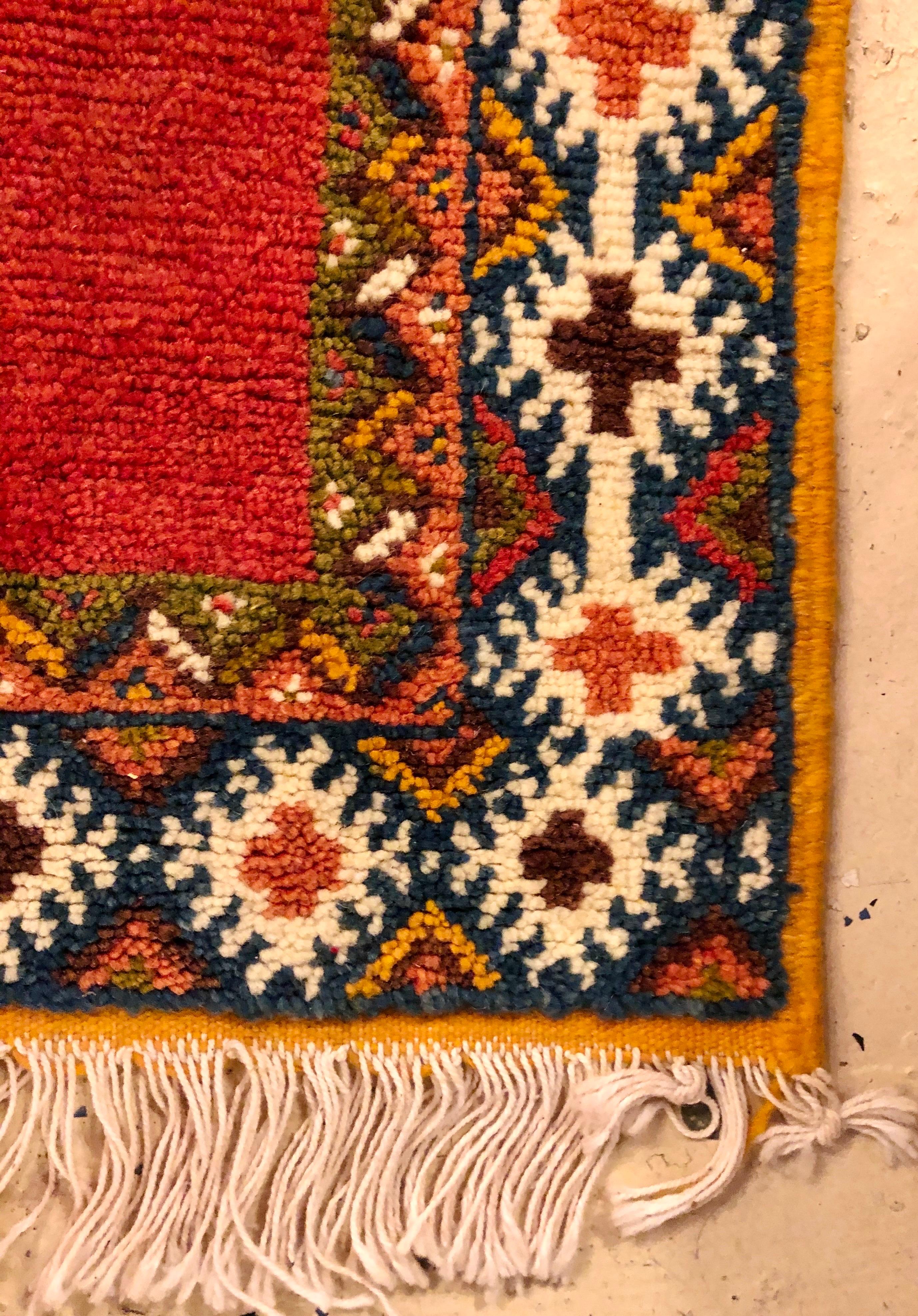 Vintage Tribal Moroccan Red Rug or Carpet  For Sale 3