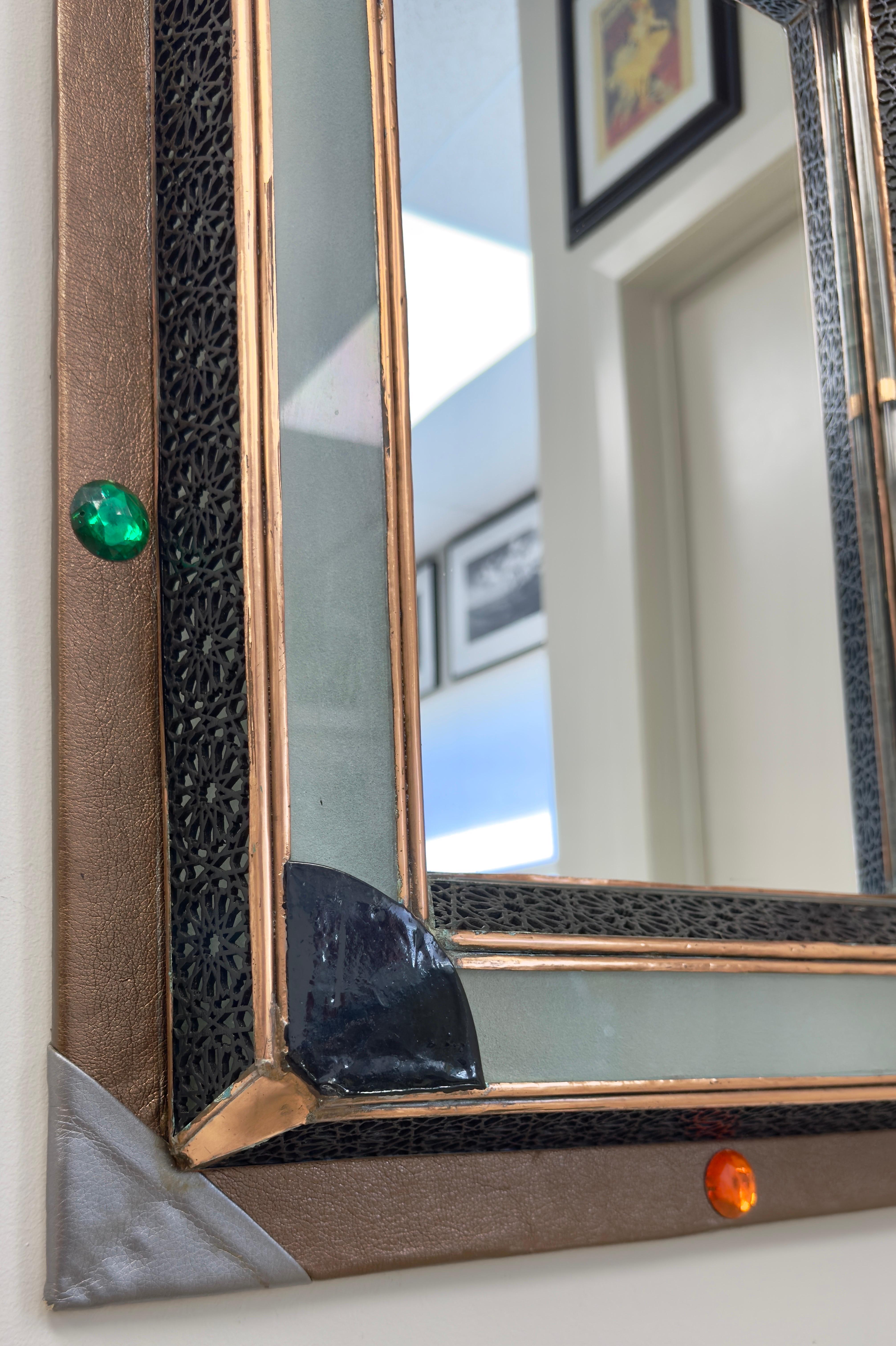 Specchio da vanità o da parete illuminato in stile Art Deco Mirror in vendita 1