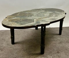 Seltener, von Philip & Kelvin LaVerne signierter Couchtisch aus Bronze und Zinn mit dem Titel „Chan Boucher“