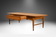 Mid Century Lane Esteem Cane Front Walnut Coffee Table