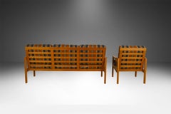 Mid-Century Vintage Danish Teak 3-Seat Sofa and Armchair