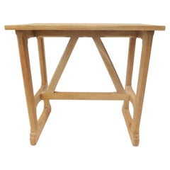 Rustic Craftsman Style Trestle Console, Small in Oak by Martin and Brockett 
