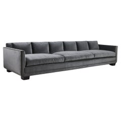 Modern Harrison Sofa 120 with Curved Base Detail by Martin & Brockett, 10ft Long