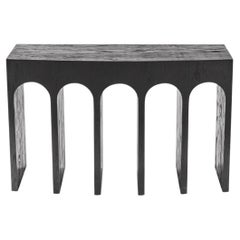 Minimalist Curved Front Arcade Console with Arches by Martin & Brockett