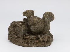 Reconstituted Stone Squirrel Garden Ornament, 20th Century