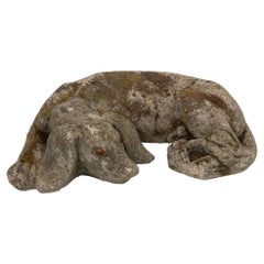 Reconstituted Stone Dog Spaniel Garden Ornament, England 20th Century