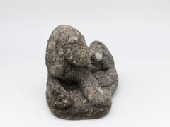 Reconstituted Stone Dog Spaniel Garden Ornament, England 20th Century