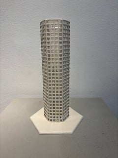 Flower Vase 'Skyscraper' by Josef Hoffman, Ed. Bieffeplast, Italy, 1980s.