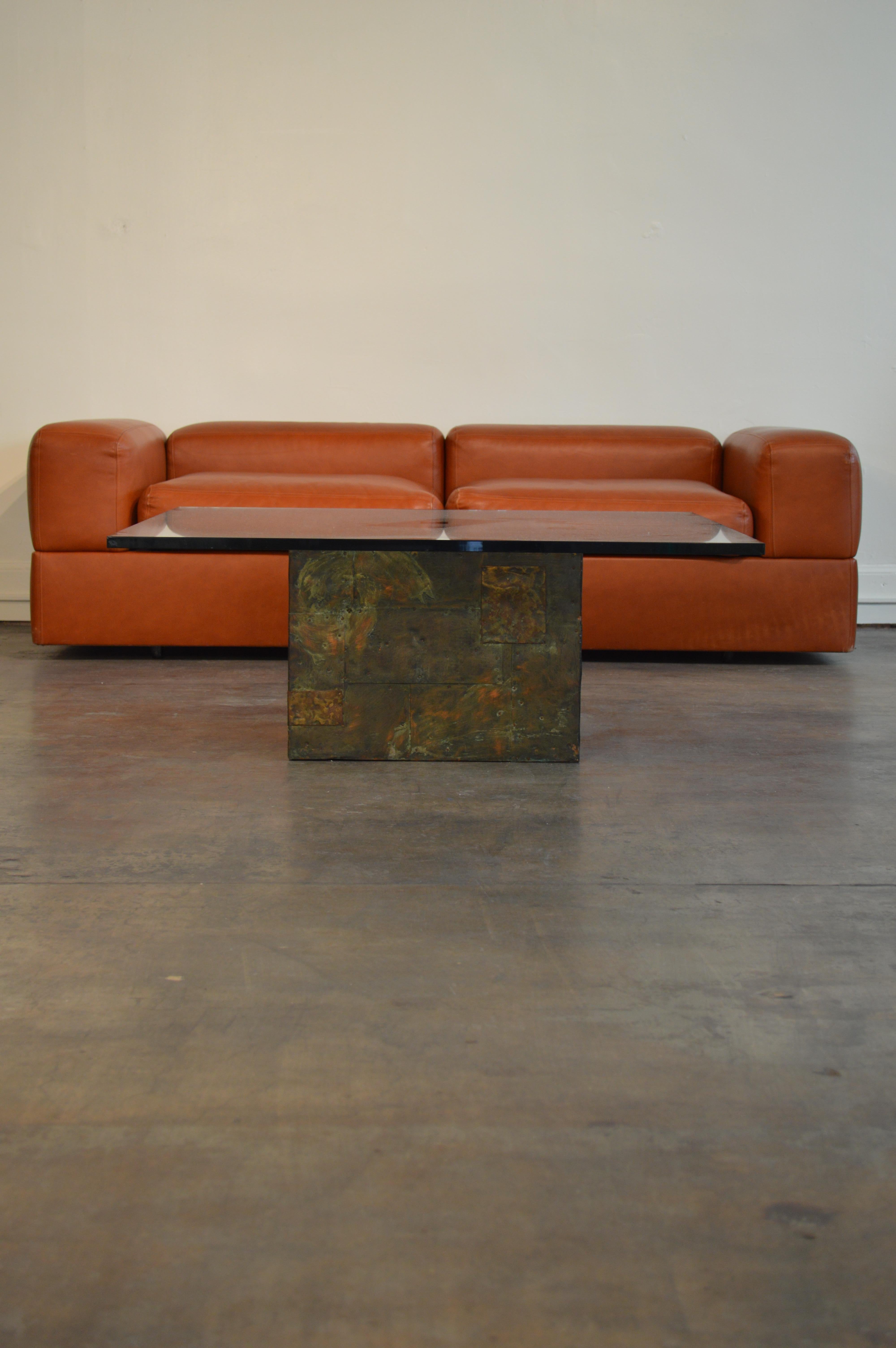 Paul Evans Patchwork Metal Coffee Table for Directional c. 1970 For Sale 5