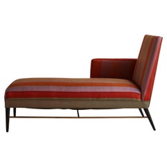 Chaise Lounge in Striped Silk by Paul McCobb for Directional, USA 1950s