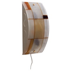 Curved Mondrian Style Murano Glass Sconce, Italy 1960s - 1 Available