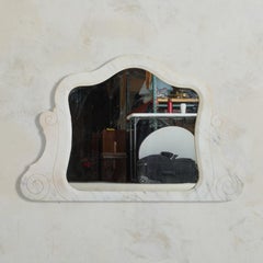 Italian White Marble Vanity Mirror, 1960s