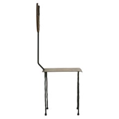 Sedia brutalista francese in ferro di Jean-Jacques Argueyrolles, anni '90