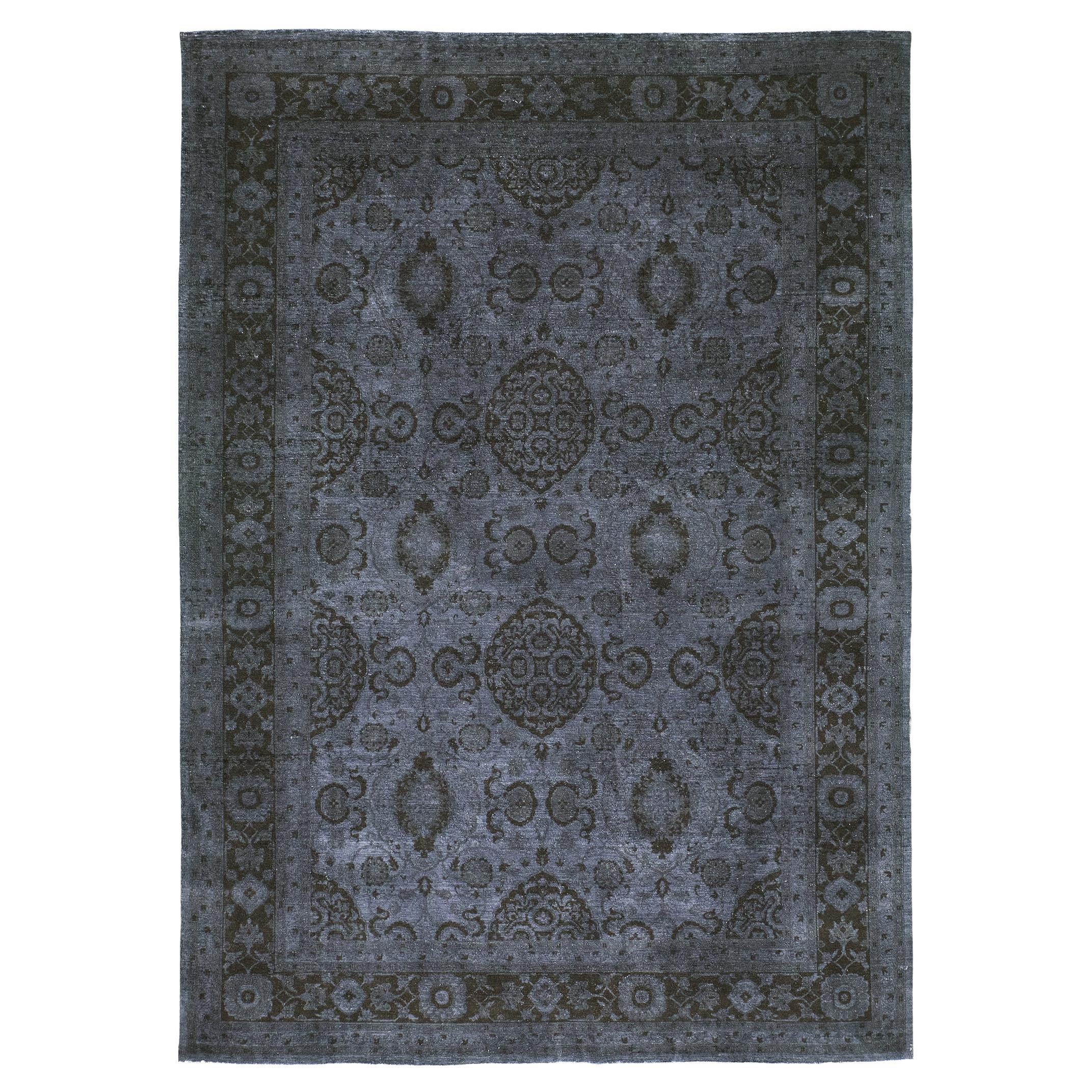 Overdyed Vintage Style Agra Revival Rug D5034
