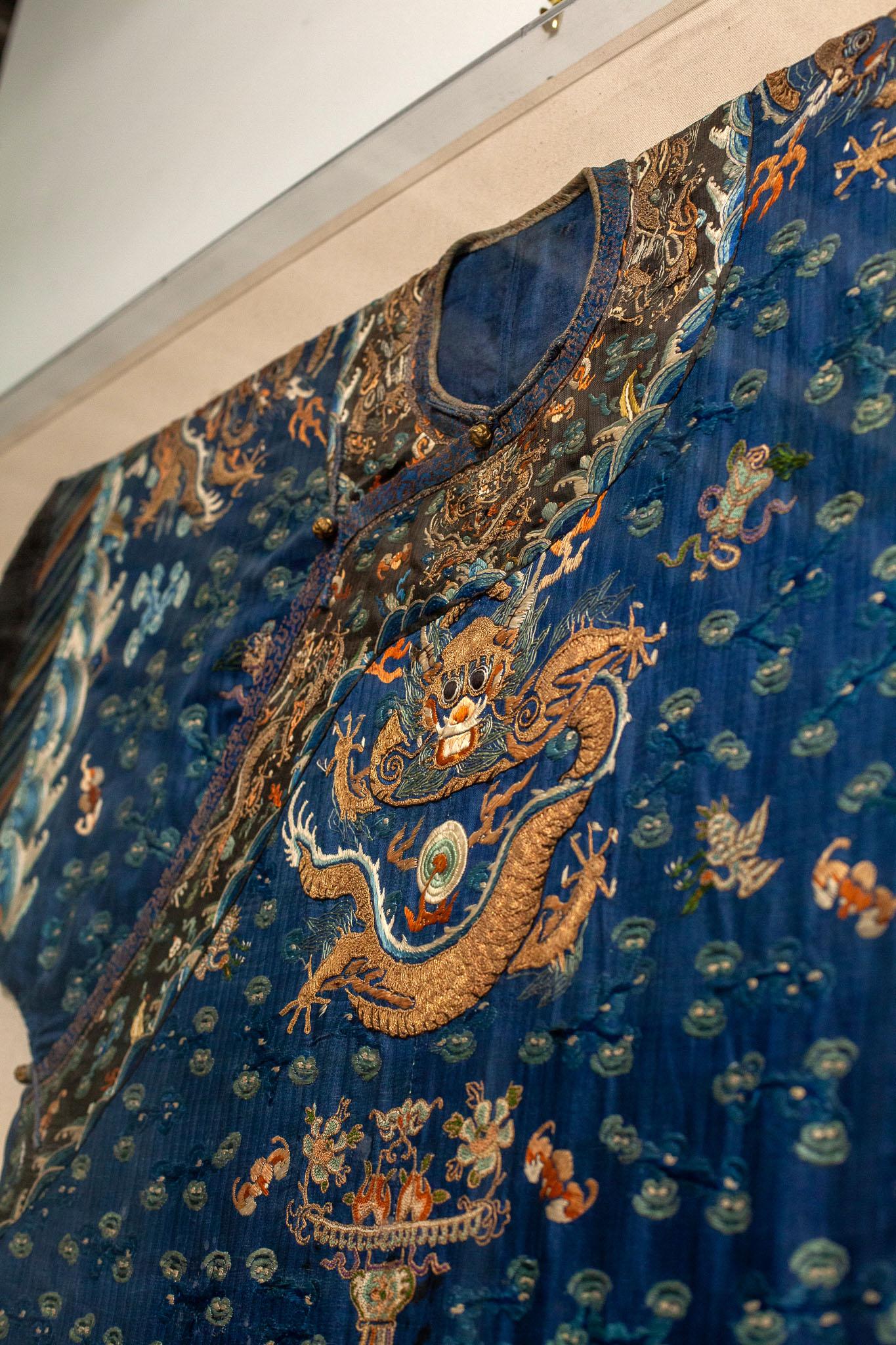 Qing Chinese Imperial Court Kesi Dragon Robe 1