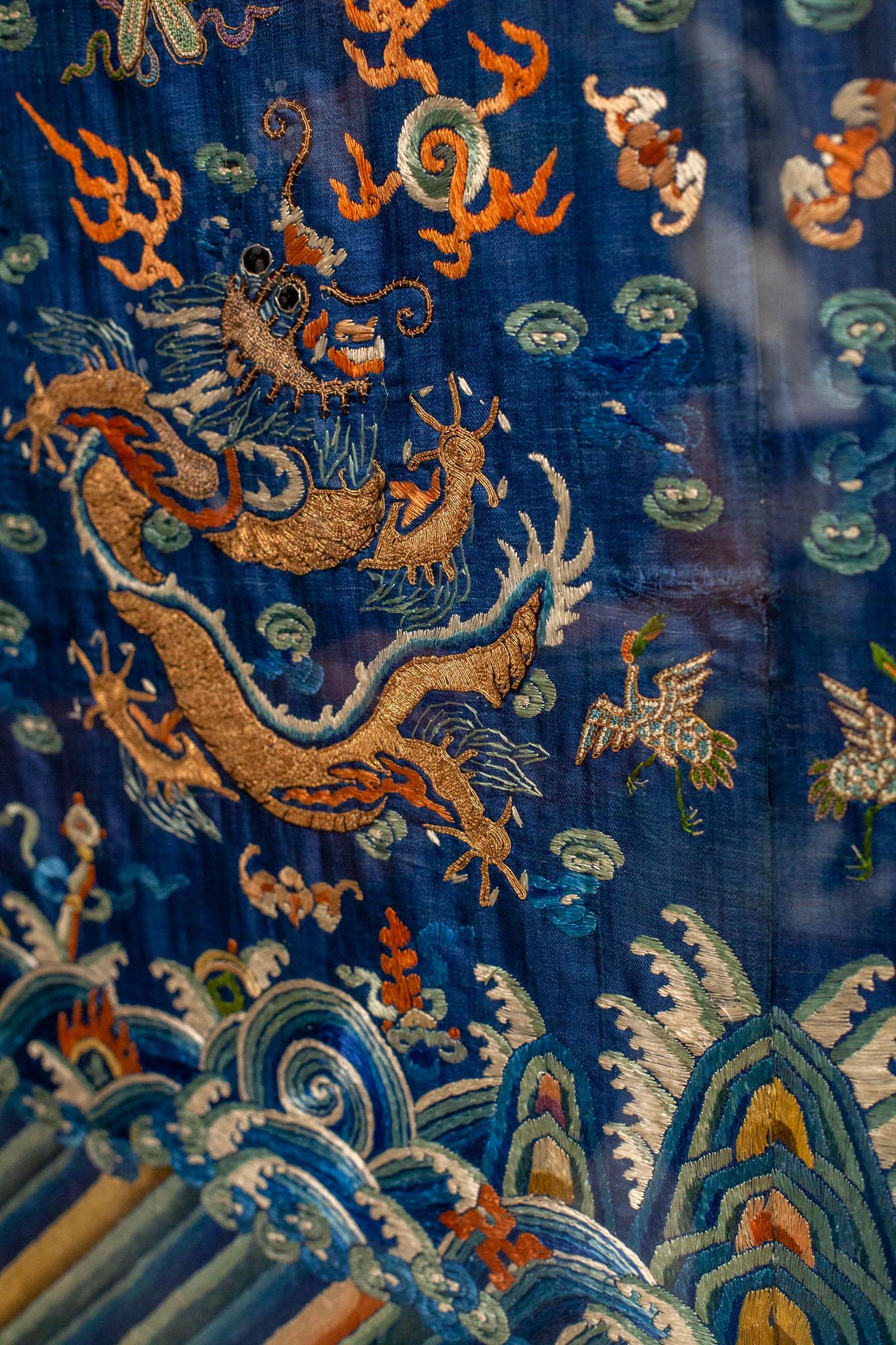 Qing Chinese Imperial Court Kesi Dragon Robe 8