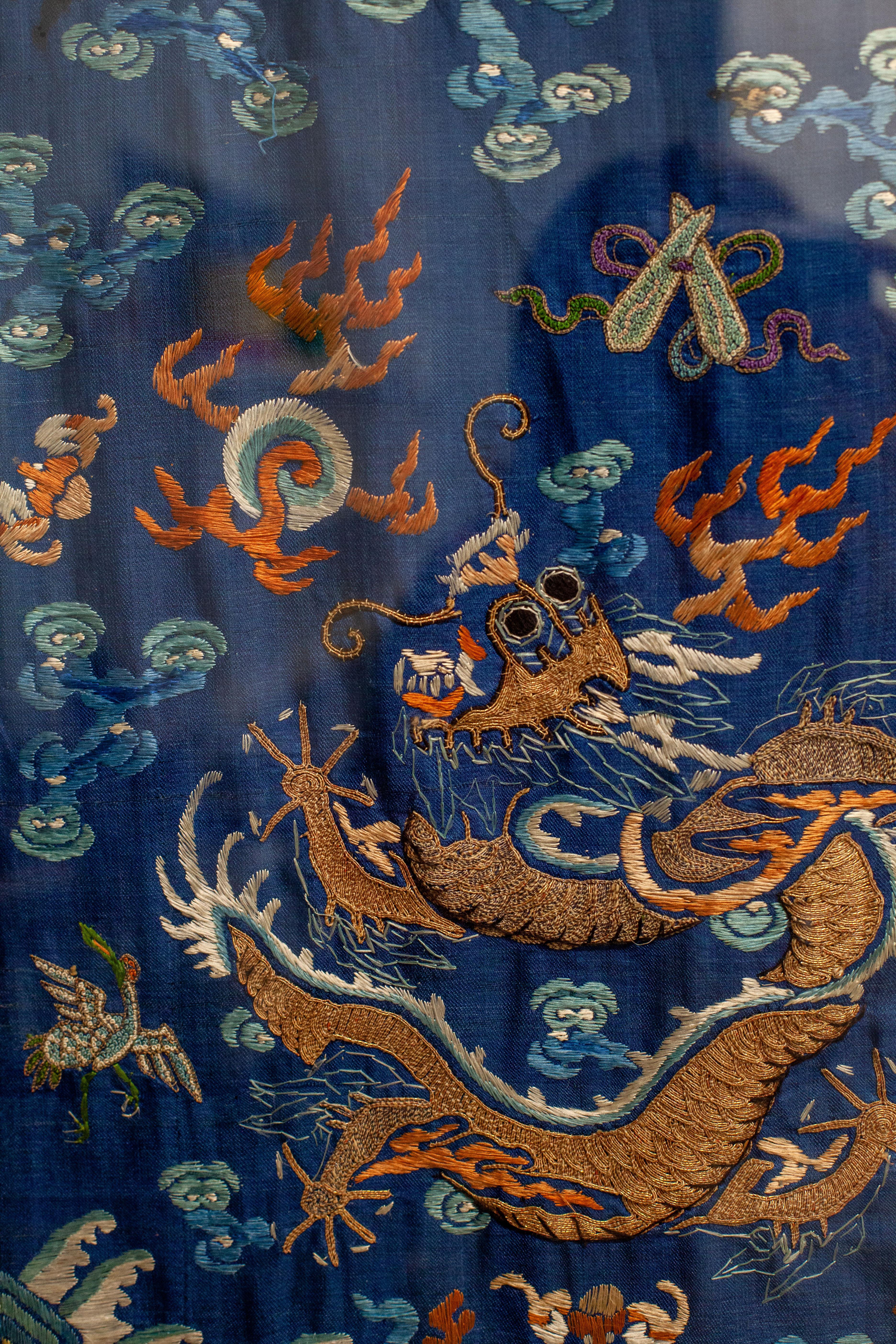 Qing Chinese Imperial Court Kesi Dragon Robe 11