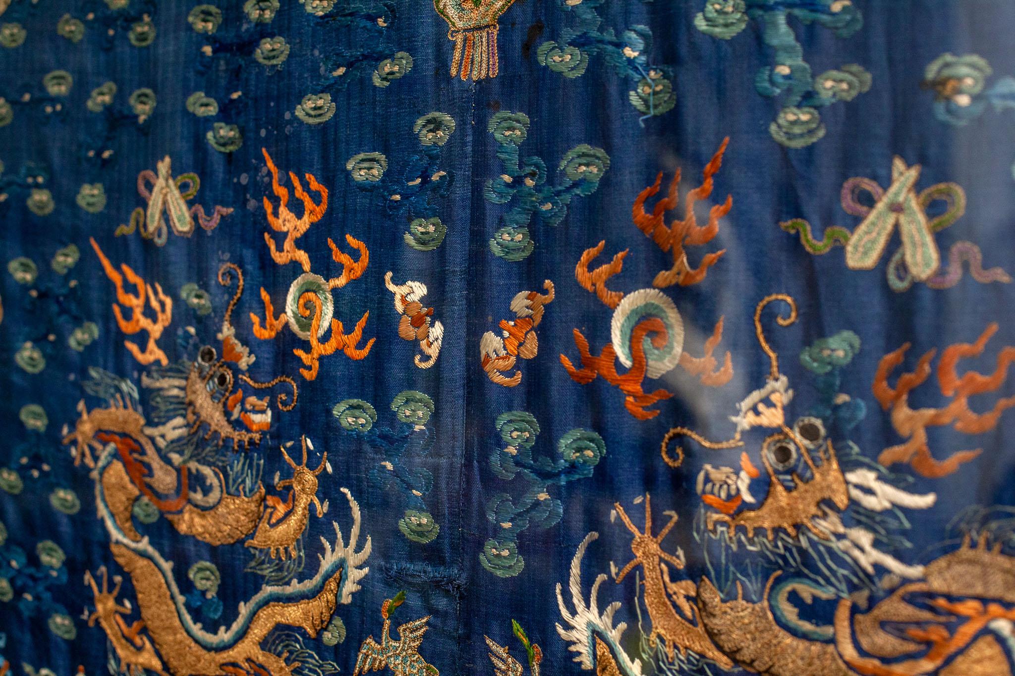 Qing Chinese Imperial Court Kesi Dragon Robe 14