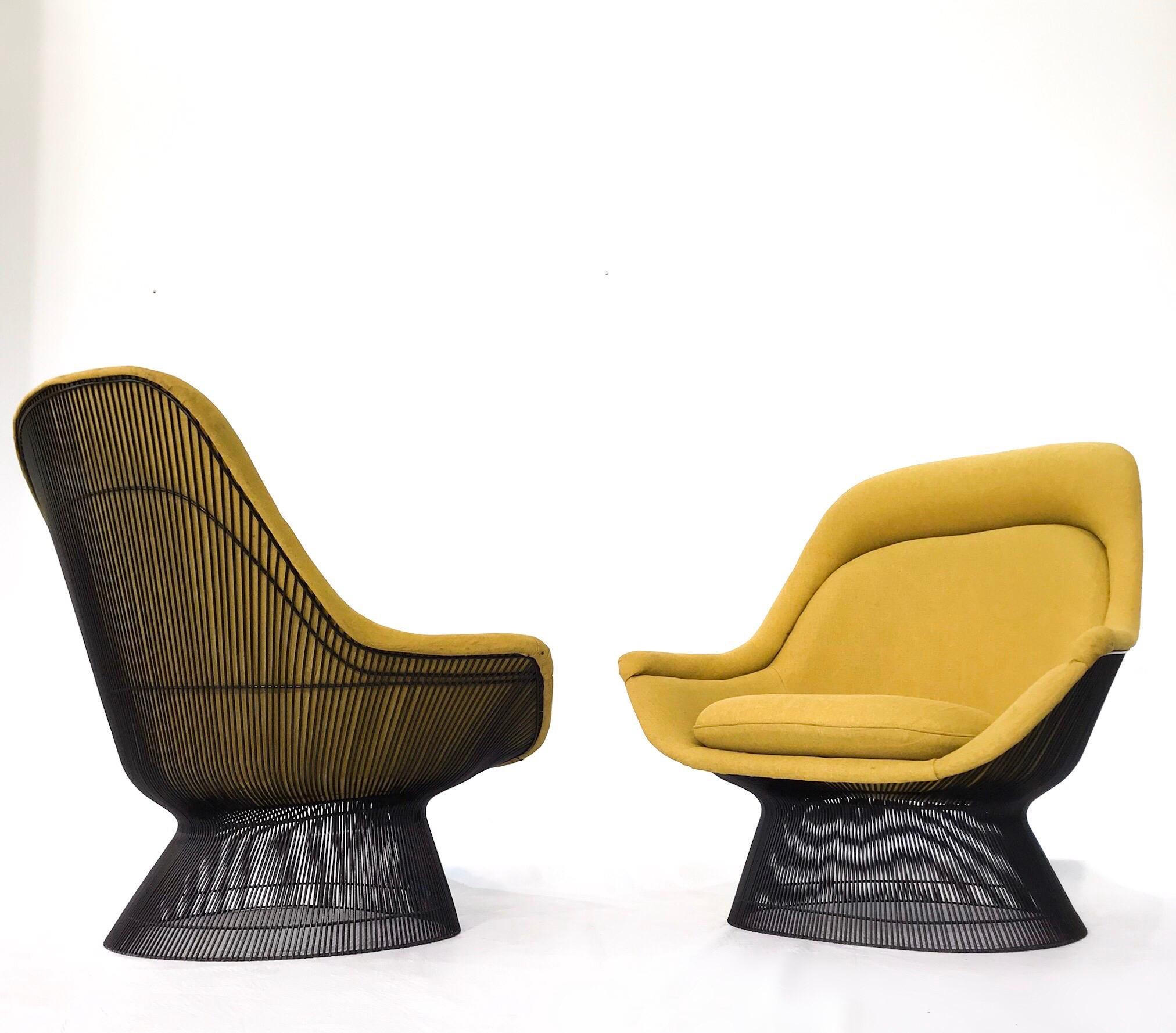 Warren Platner pair of easy chairs.
