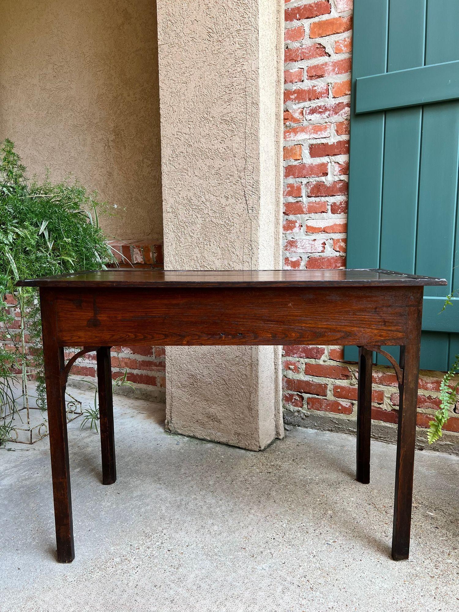 Antique English Sofa Console Table Jacobean Carved Oak Foyer Table c1890 For Sale 5