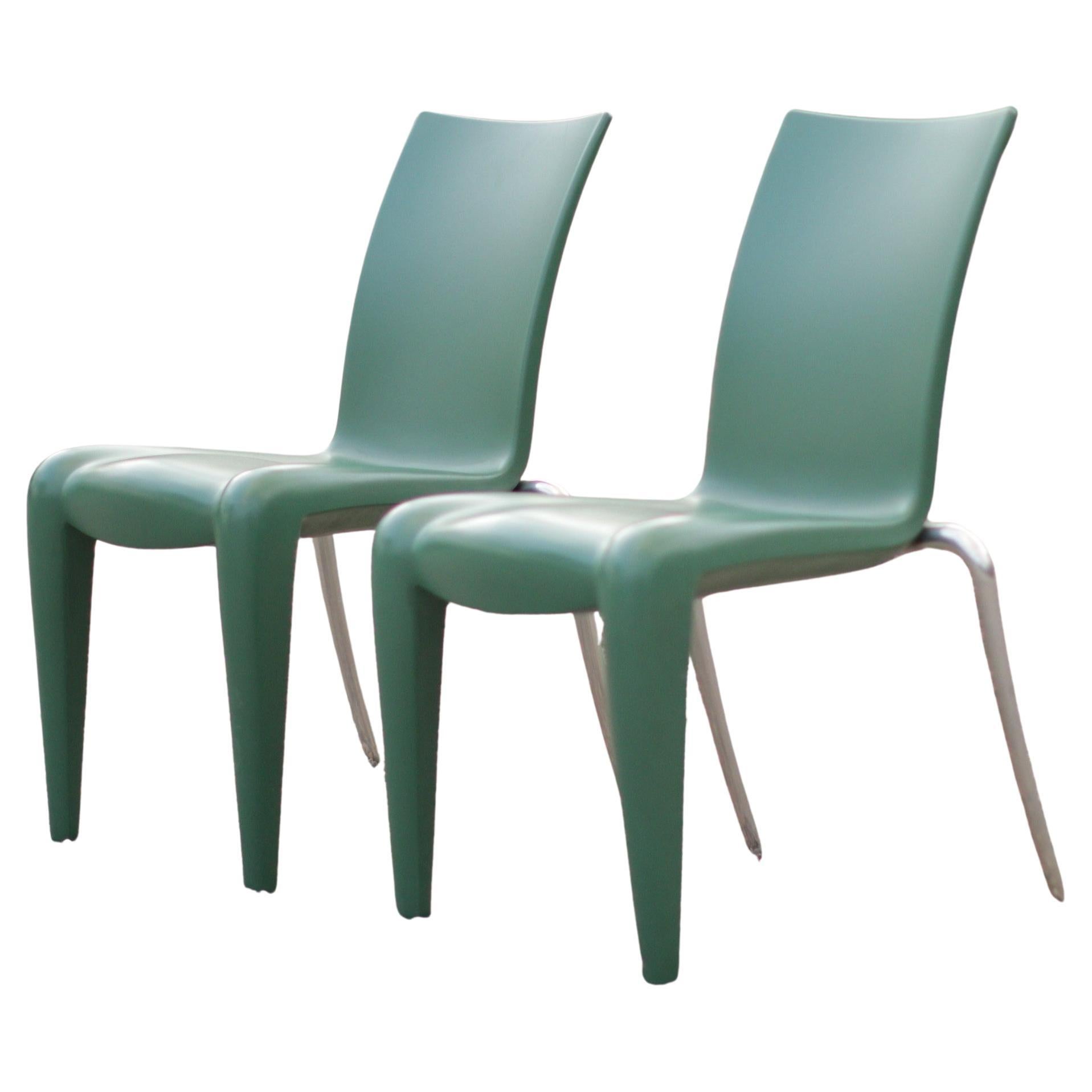 Chaises Louis 20 de Philippe Starck pour Vitra, vertes / 1994