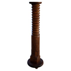 Prensa de vino o sidra francesa del siglo XIX, de madera, con pedestal de tornillo