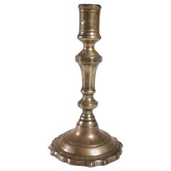 Collection of 4 Antique French and Spanish Candlesticks, 17th-18th Century