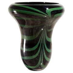 Vilma Henkelman Unica Leerdam Large Art Glass Vase, Dutch Design 1989