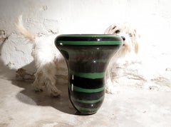 Vilma Henkelman Unica Leerdam Large Art Glass Vase, Dutch Design 1989
