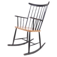 Ilmari Tapiovaara Fanett Rocking Chair, Finnish Mid-Century Modern, 1960s