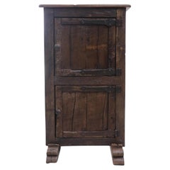 18th Century German Primitive Cabinet on Sledge Feet with Hand-Forged Hinges