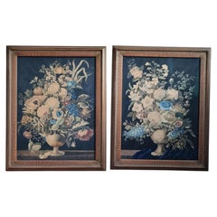 Pair of Dutch Neoclassical Flower Still Lifes, Signed F.M. de Spaen, Dated 1809