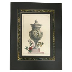 18th Century Hand-Coloured Engraving of an Ornamental Vase after Maurice Jacques